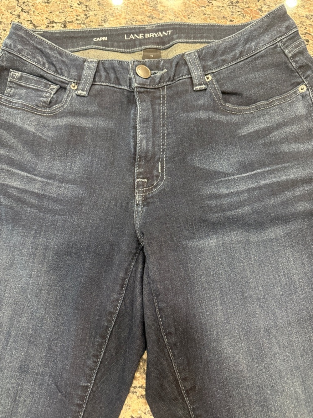 Lane Bryant Indigo Wash Capri Jeans